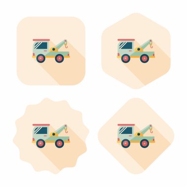 Uzun Gölge, eps10 ile ulaşım çekici düz simgesi