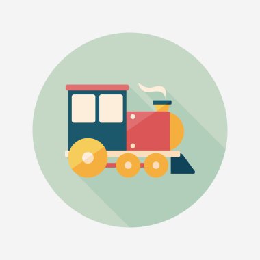 Uzun Gölge, eps10 ile ulaşım tren yassı simgesi