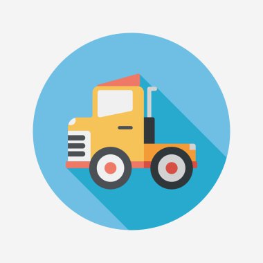 Uzun Gölge, eps10 ile ulaşım kamyon düz simgesi