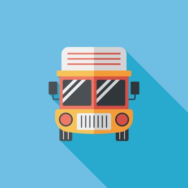 Uzun Gölge, eps10 ile ulaşım kamyon düz simgesi