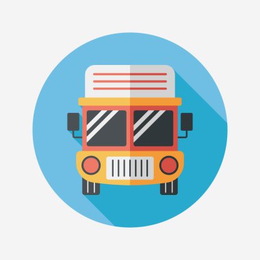 Uzun Gölge, eps10 ile ulaşım kamyon düz simgesi