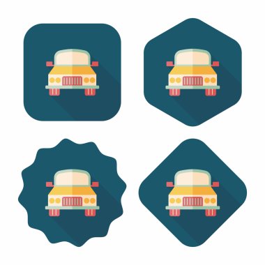 Uzun Gölge, eps10 ile ulaşım araba düz simgesi