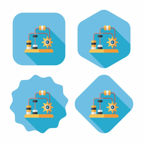 Educatieve speelgoed platte pictogram met lange schaduw, eps10 — Stockvector