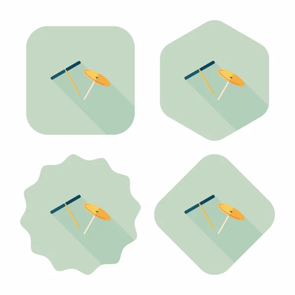 Elica a pale giocattolo icona piatta con lunga ombra — Vettoriale Stock