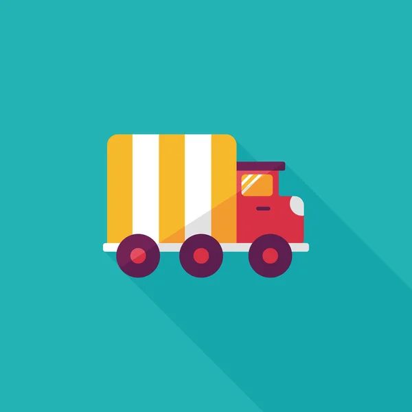 Transportation truck flat icon with long shadow,eps10