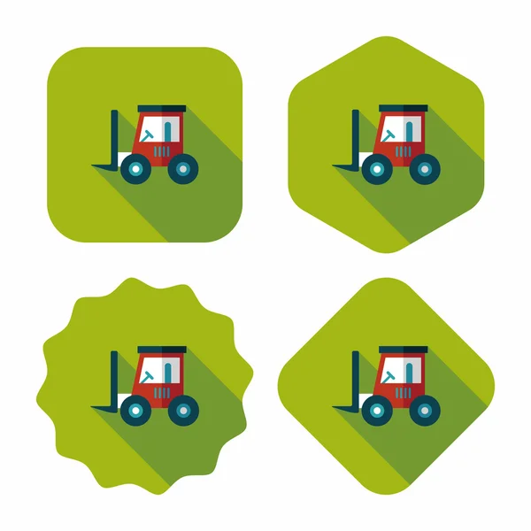 Transportation moving truck flat icon with long shadow,eps10 — Stock Vector