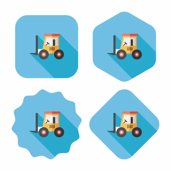 Transportation moving truck flat icon with long shadow,eps10 — Stock Vector