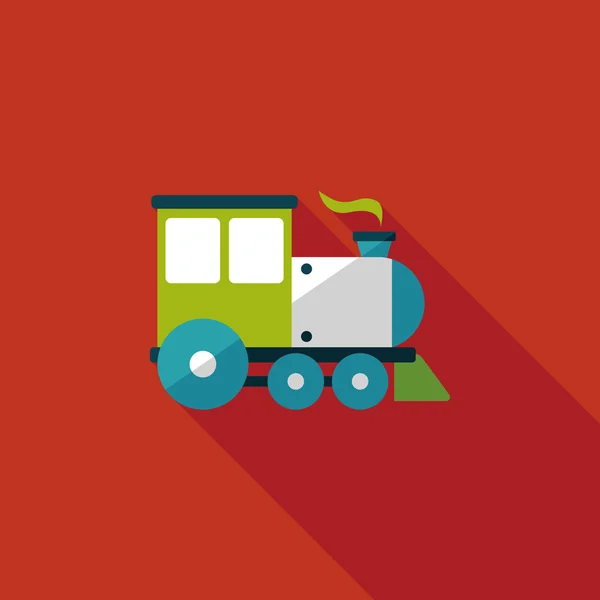 Train de transport icône plate avec ombre longue, eps10 — Image vectorielle