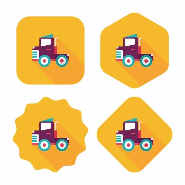 Transportation truck flat icon with long shadow,eps10