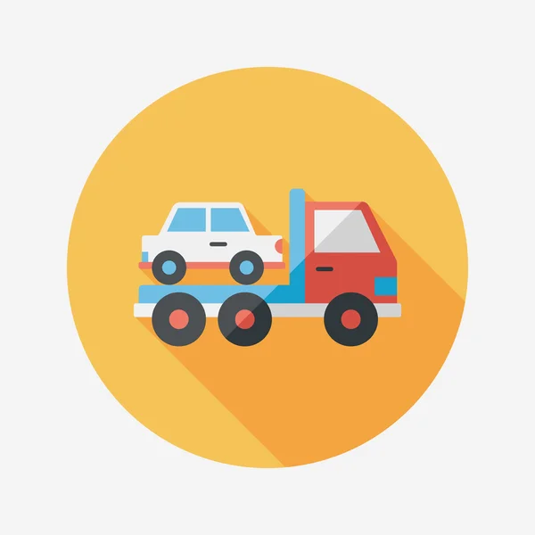 Transportation truck flat icon with long shadow,eps10