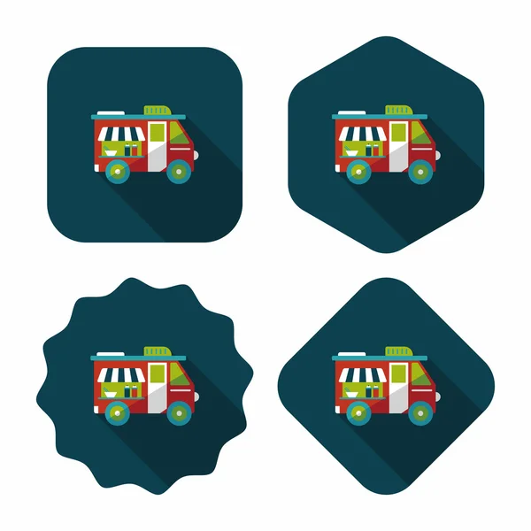 Transport chariots fournisseur icône plate avec ombre longue, eps10 — Image vectorielle