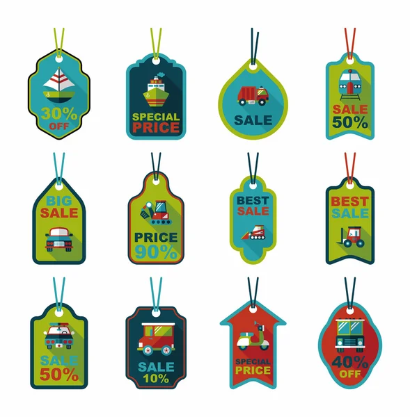 Ulaşım etiketi düz tasarım arka plan ayarlamak, eps10