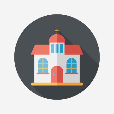 Uzun Gölge, eps10 bina kilise düz simgesiyle