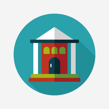 Bina uzun gölge, eps10 düz simgesiyle