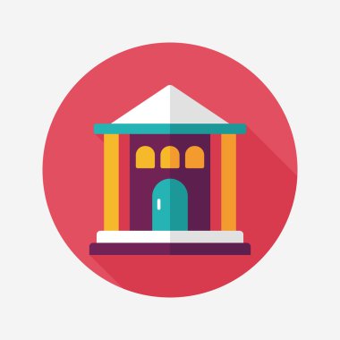 Bina uzun gölge, eps10 düz simgesiyle