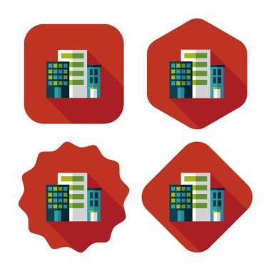 Bina uzun gölge, eps10 düz simgesiyle