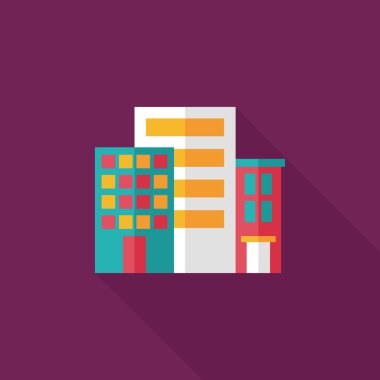 Bina uzun gölge, eps10 düz simgesiyle