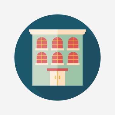 Bina uzun gölge, eps10 düz simgesiyle