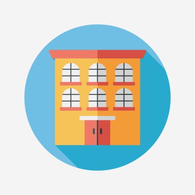 Bina uzun gölge, eps10 düz simgesiyle