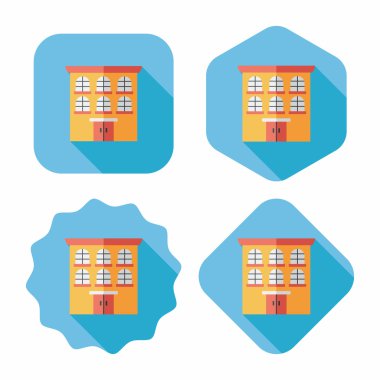 Bina uzun gölge, eps10 düz simgesiyle