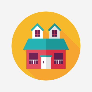 Bina uzun gölge, eps10 düz simgesiyle