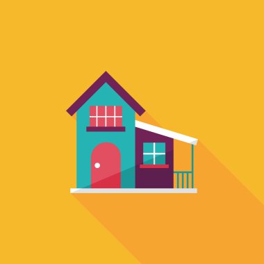 Bina uzun gölge, eps10 düz simgesiyle