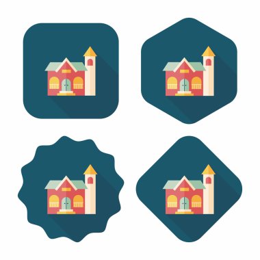 Bina uzun gölge, eps10 düz simgesiyle