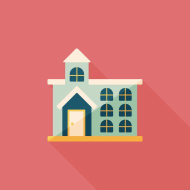 Bina uzun gölge, eps10 düz simgesiyle