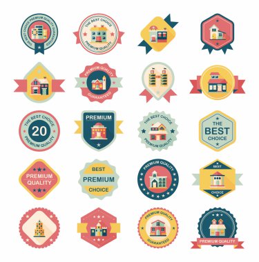 Bina rozet düz tasarım arka plan ayarlamak, eps10