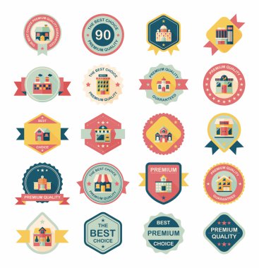 Bina rozet düz tasarım arka plan ayarlamak, eps10