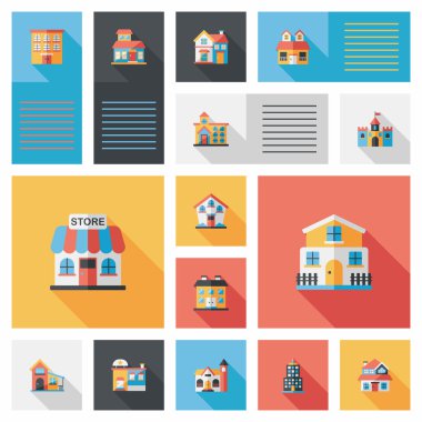 Bina UI düz tasarım arka plan ayarlamak, eps10