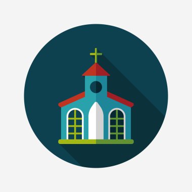 Uzun Gölge, eps10 bina kilise düz simgesiyle