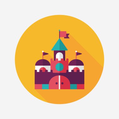 Bina kale uzun gölge, eps10 düz simgesiyle