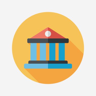 Bina uzun gölge, eps10 düz simgesiyle