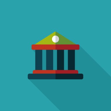 Bina uzun gölge, eps10 düz simgesiyle