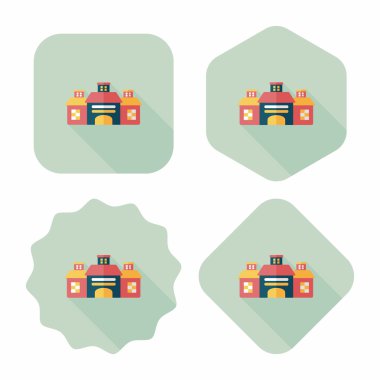 Bina uzun gölge, eps10 düz simgesiyle