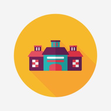 Bina uzun gölge, eps10 düz simgesiyle