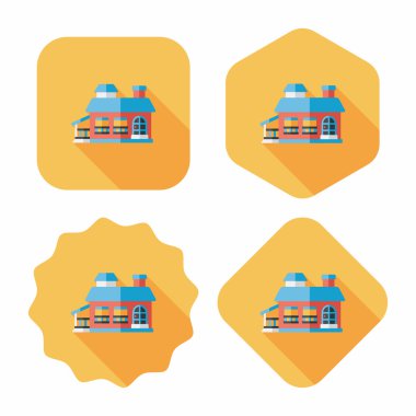 Bina uzun gölge, eps10 düz simgesiyle