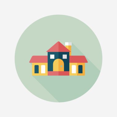 Bina uzun gölge, eps10 düz simgesiyle