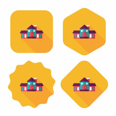 Bina uzun gölge, eps10 düz simgesiyle