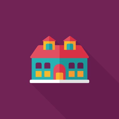 Bina uzun gölge, eps10 düz simgesiyle