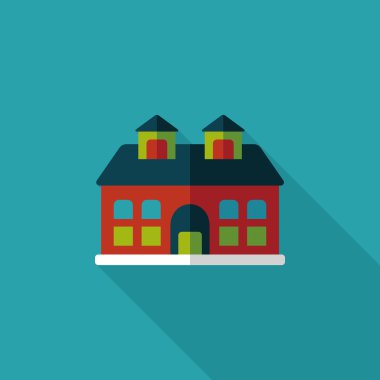 Bina uzun gölge, eps10 düz simgesiyle