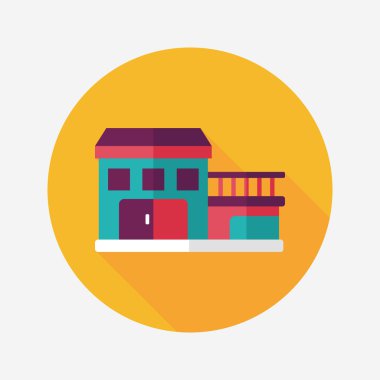 Bina uzun gölge, eps10 düz simgesiyle