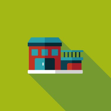 Bina uzun gölge, eps10 düz simgesiyle