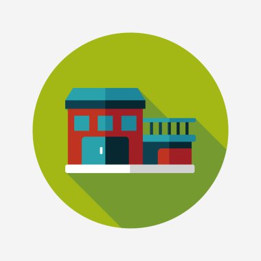 Bina uzun gölge, eps10 düz simgesiyle