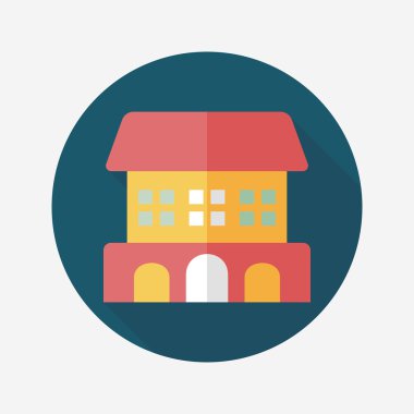 Bina uzun gölge, eps10 düz simgesiyle