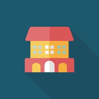 Bina uzun gölge, eps10 düz simgesiyle