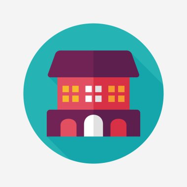 Bina uzun gölge, eps10 düz simgesiyle