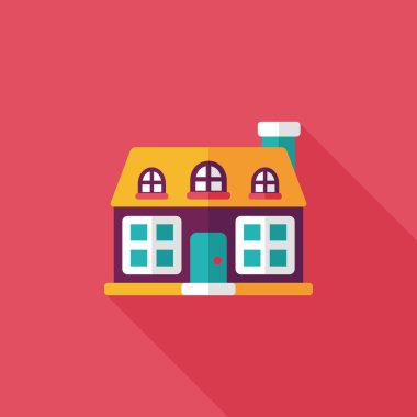 Bina uzun gölge, eps10 düz simgesiyle