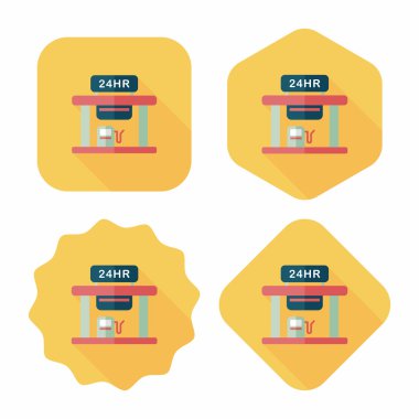 benzin istasyonu uzun gölge, eps10 düz simgesiyle